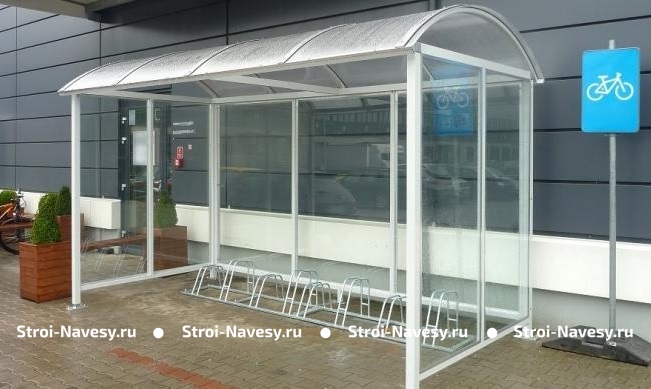 Навес для велосипедов на даче