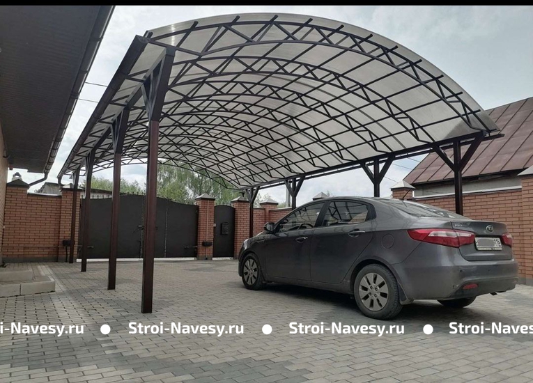 Автонавес из поликарбоната арочный