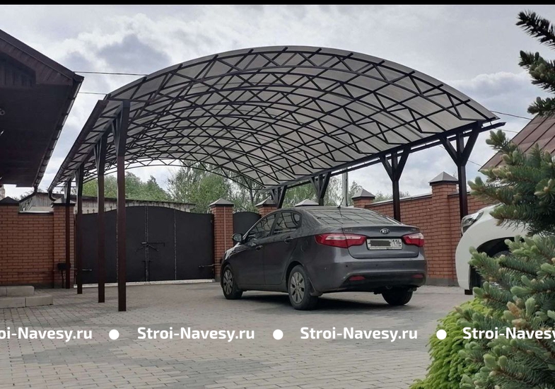 Автонавес из поликарбоната арочный